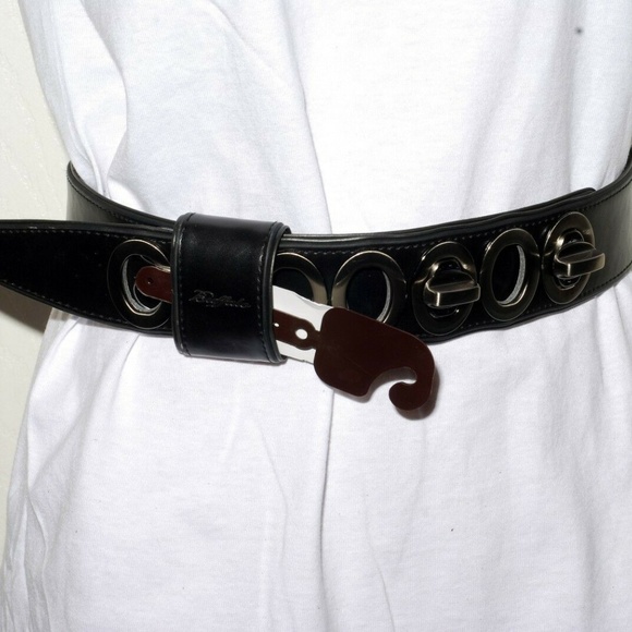 David Bitton Buffalo Turnbuckle Leather Belt 36" - Picture 8 of 8